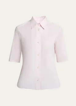 Jil SanderElbow-Sleeve Slim Button-Down Shirt
