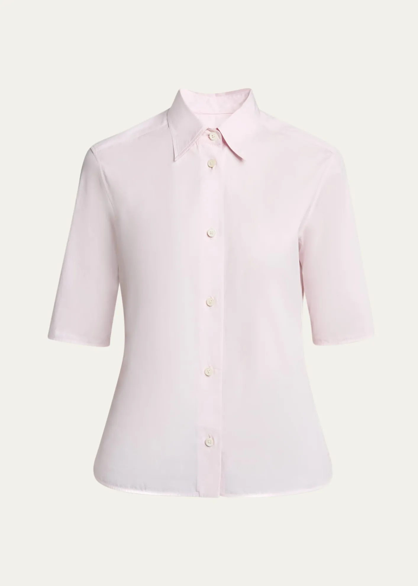 Jil SanderElbow-Sleeve Slim Button-Down Shirt