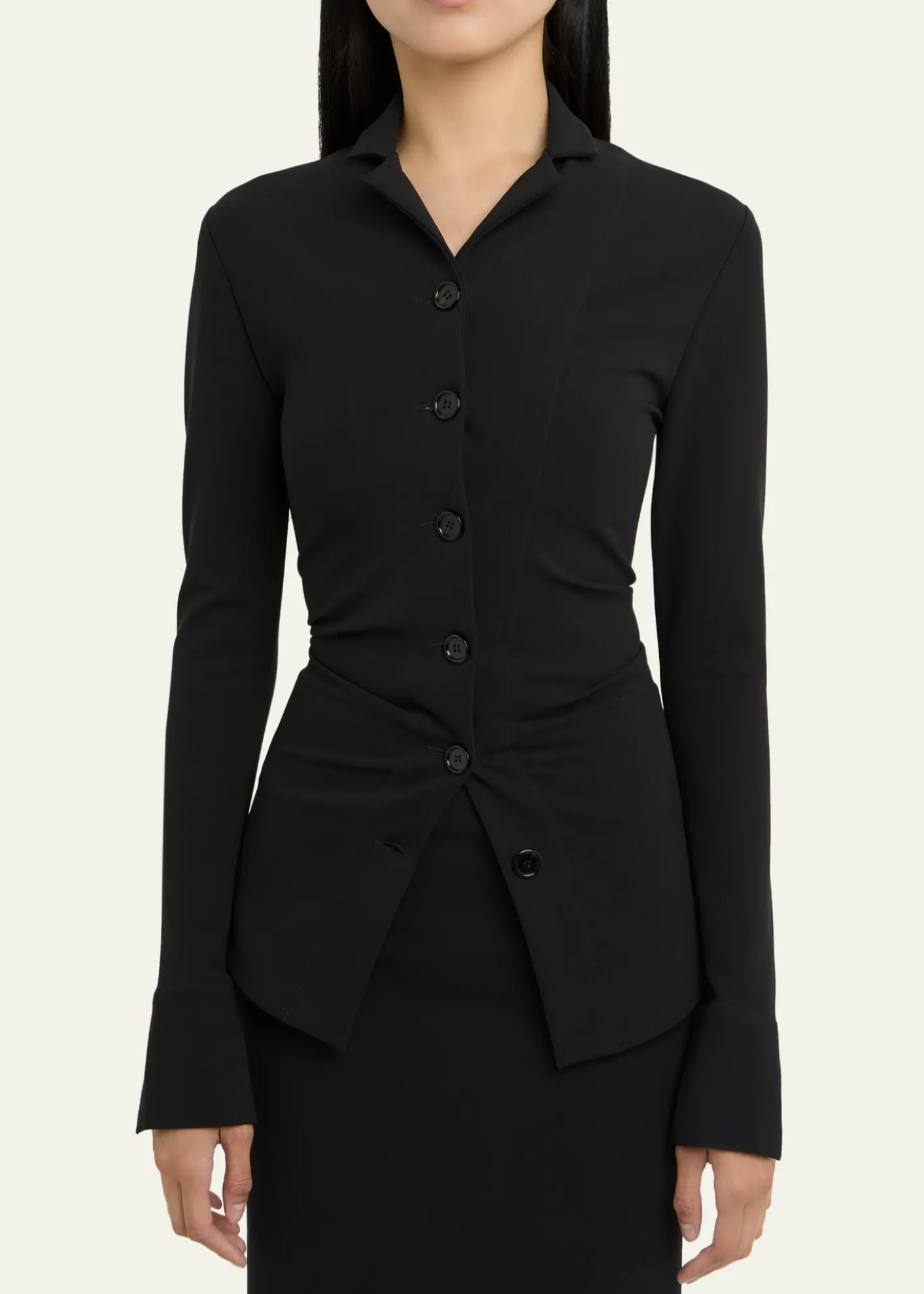 Jil SanderGathered Slim-Fit Button-Down Shirt