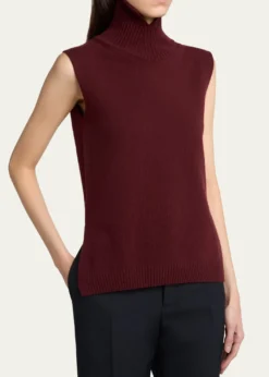 Jil SanderHigh-Neck Split Hem Gilet