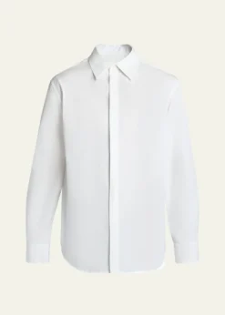 Jil SanderMen's Concealed-Placket Cotton Sport Shirt