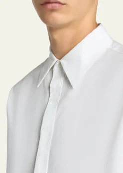 Jil SanderMen's Concealed-Placket Cotton Sport Shirt