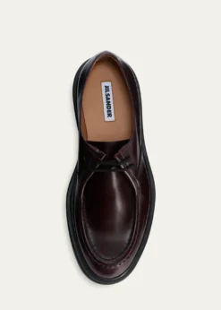 Jil SanderMen's Leather Moccasin Derby Shoes