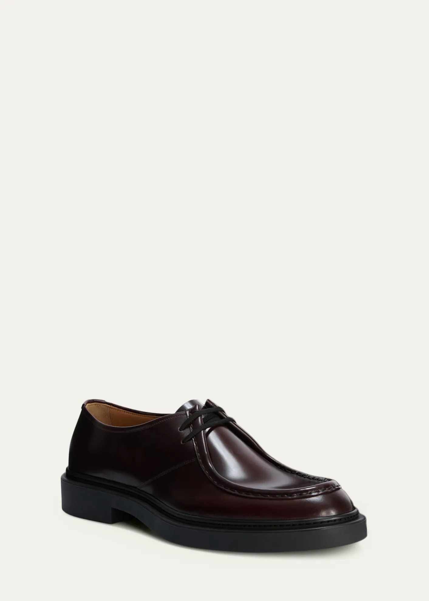 Jil SanderMen's Leather Moccasin Derby Shoes