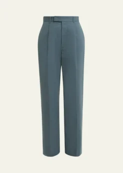 Jil SanderPleated Cotton Straight-Leg Pants