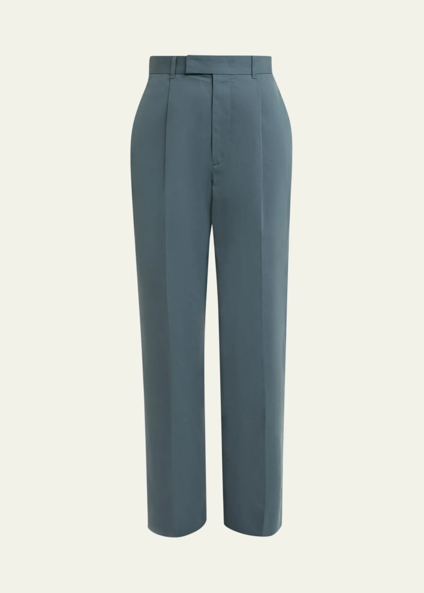 Jil SanderPleated Cotton Straight-Leg Pants