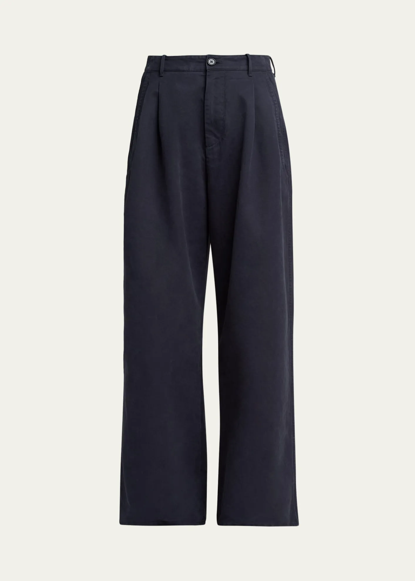 Jil SanderPleated Cotton Wide-Leg Trousers