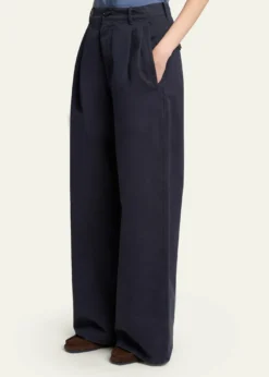 Jil SanderPleated Cotton Wide-Leg Trousers