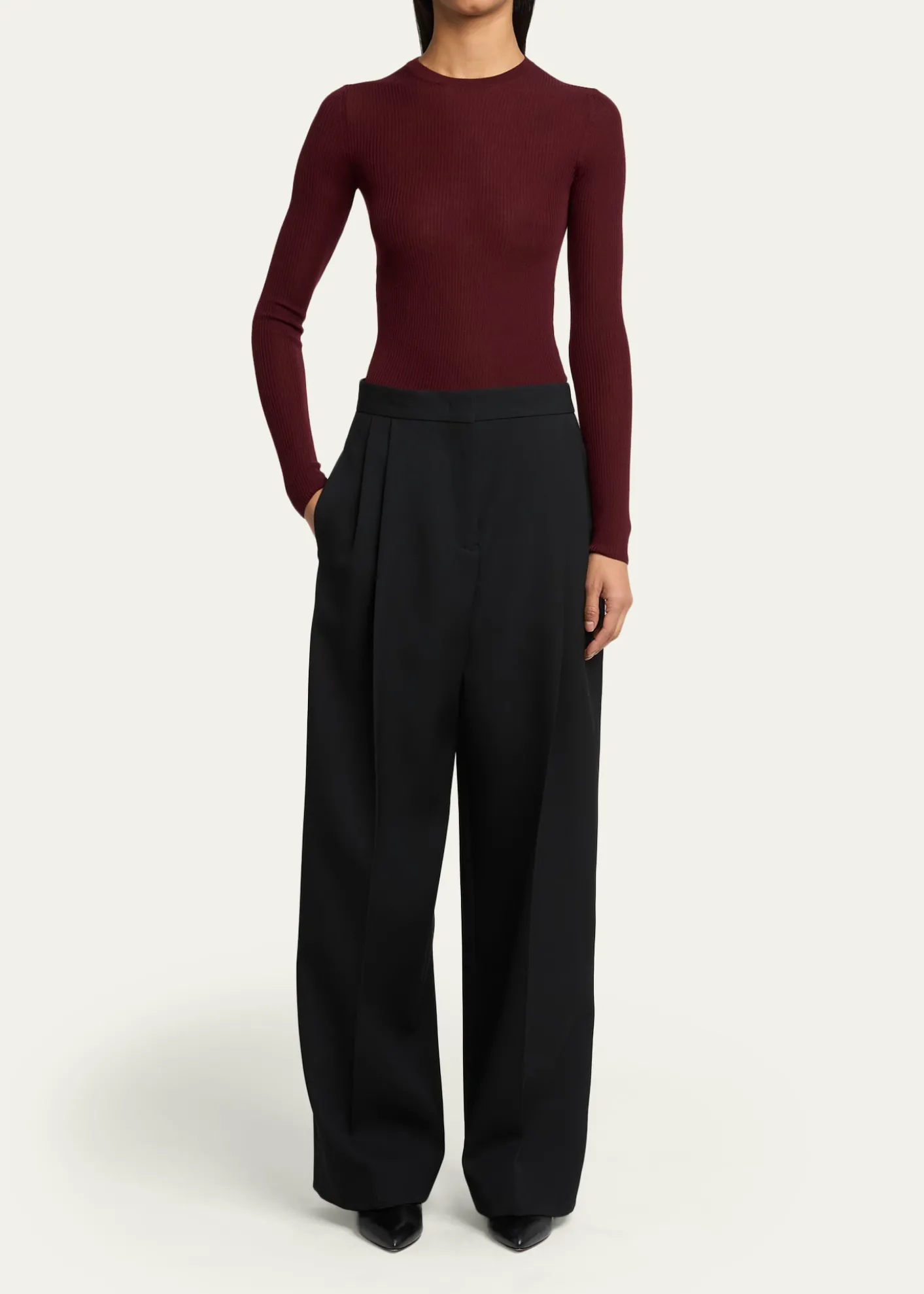 Jil SanderRibbed Wool Crewneck Sweater