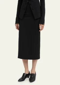 Jil SanderViscose Crepe Midi Skirt