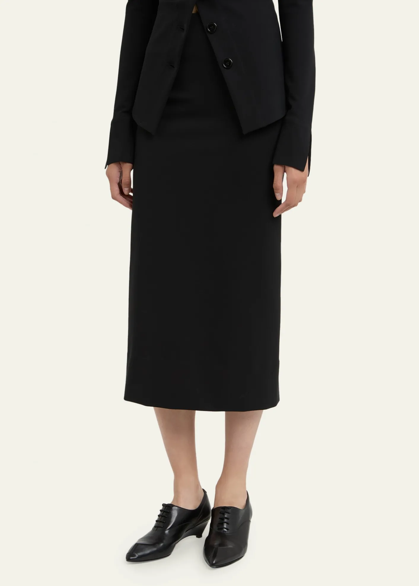 Jil SanderViscose Crepe Midi Skirt