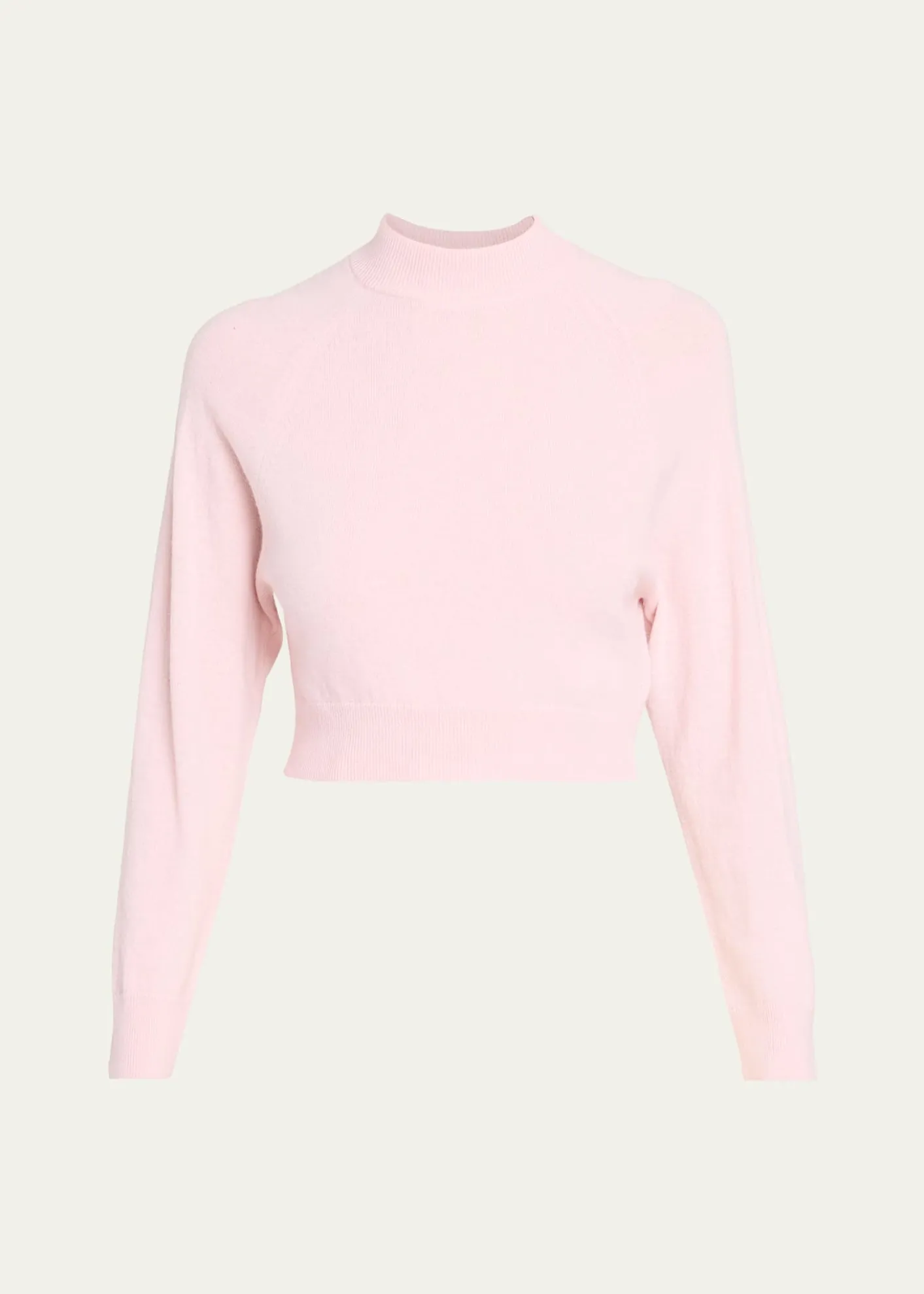 Jil SanderWool-Cashmere Crop Crewneck Sweater