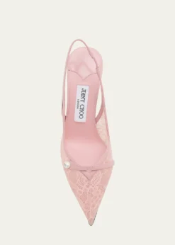Jimmy ChooAmita 85 Lace Slingback Pumps