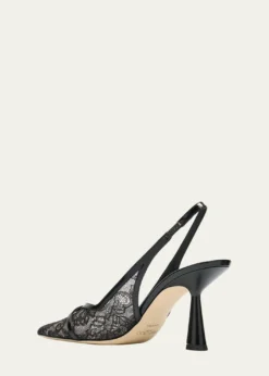 Jimmy ChooAmita 85 Lace Slingback Pumps