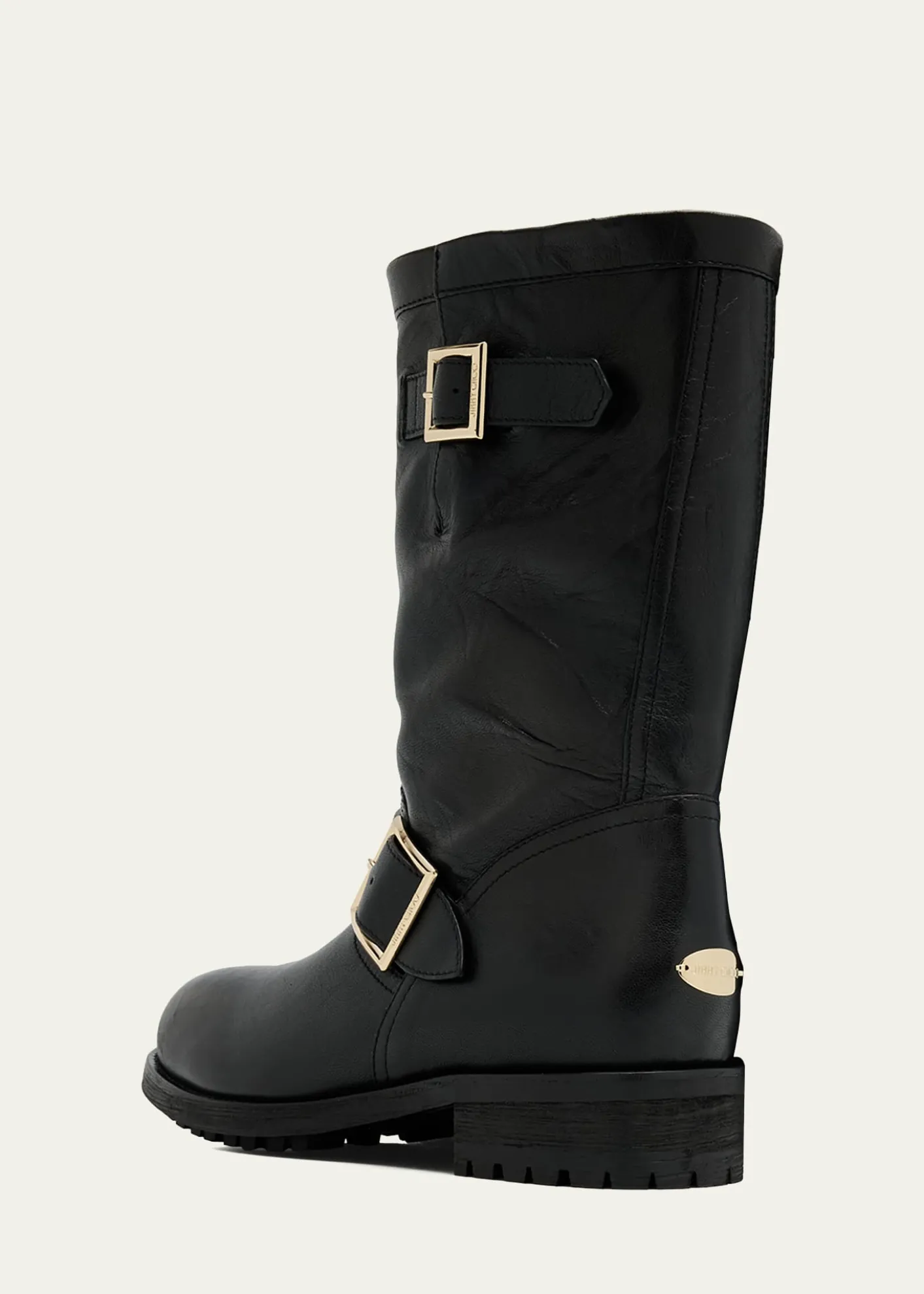 Jimmy ChooBiker Mid Leather Mid-Calf Boots