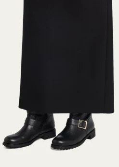 Jimmy ChooBiker Mid Leather Mid-Calf Boots