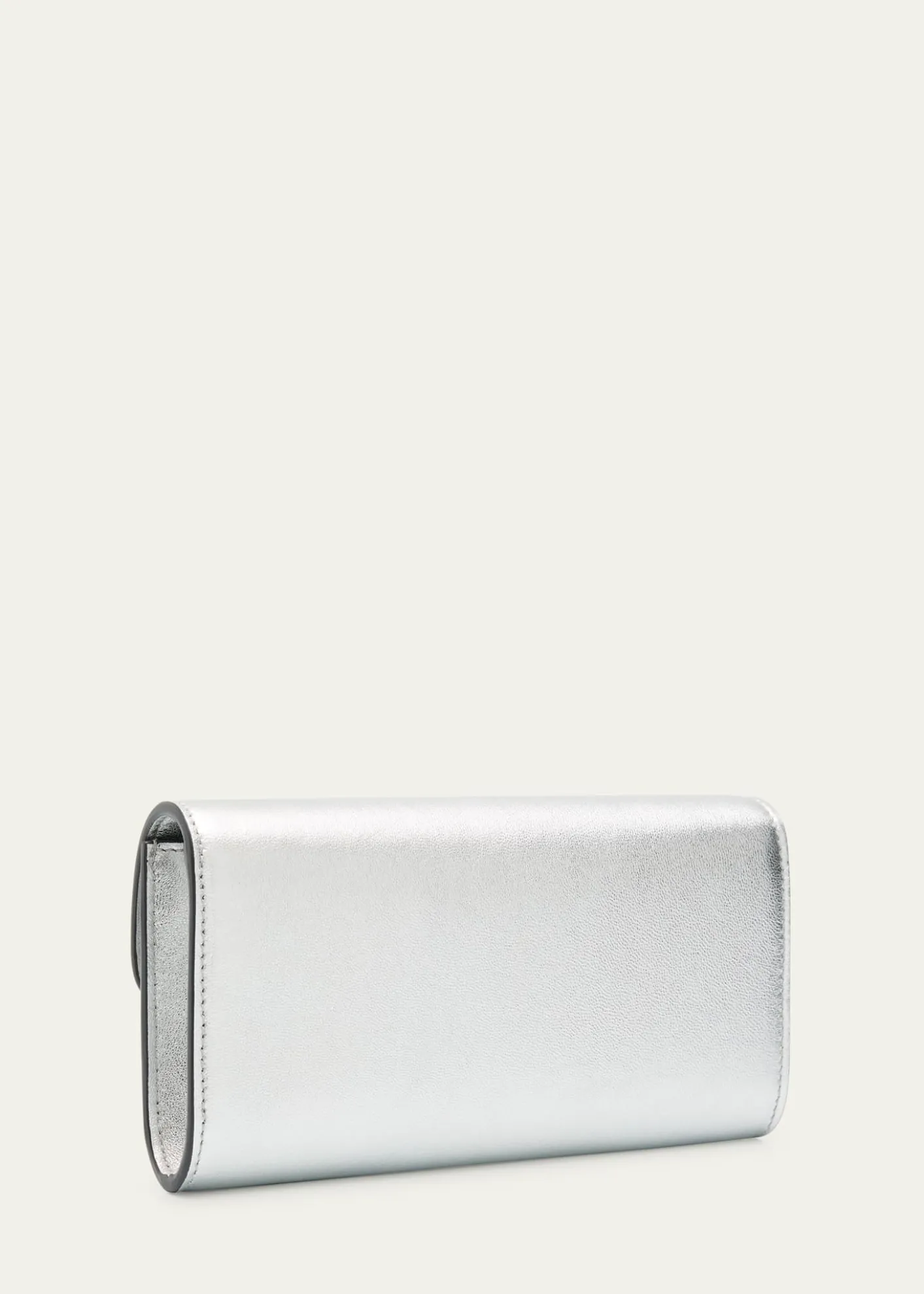 Jimmy ChooBing Crystal Metallic Leather Wallet