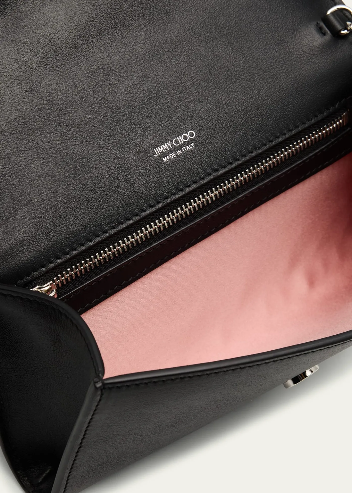Jimmy ChooBing Crystal Smooth Leather Wallet