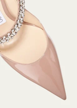 Jimmy ChooBing Patent Crystal-Strap High-Heel Pumps