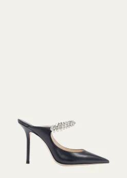 Jimmy ChooBing Patent Crystal-Strap High-Heel Pumps