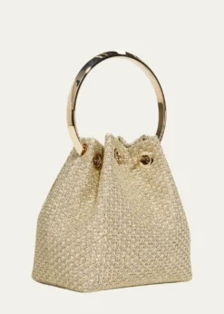 Jimmy ChooBon Bon Metallic Bucket Bag
