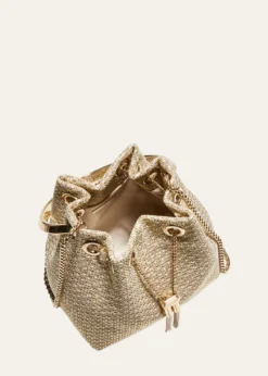 Jimmy ChooBon Bon Metallic Bucket Bag