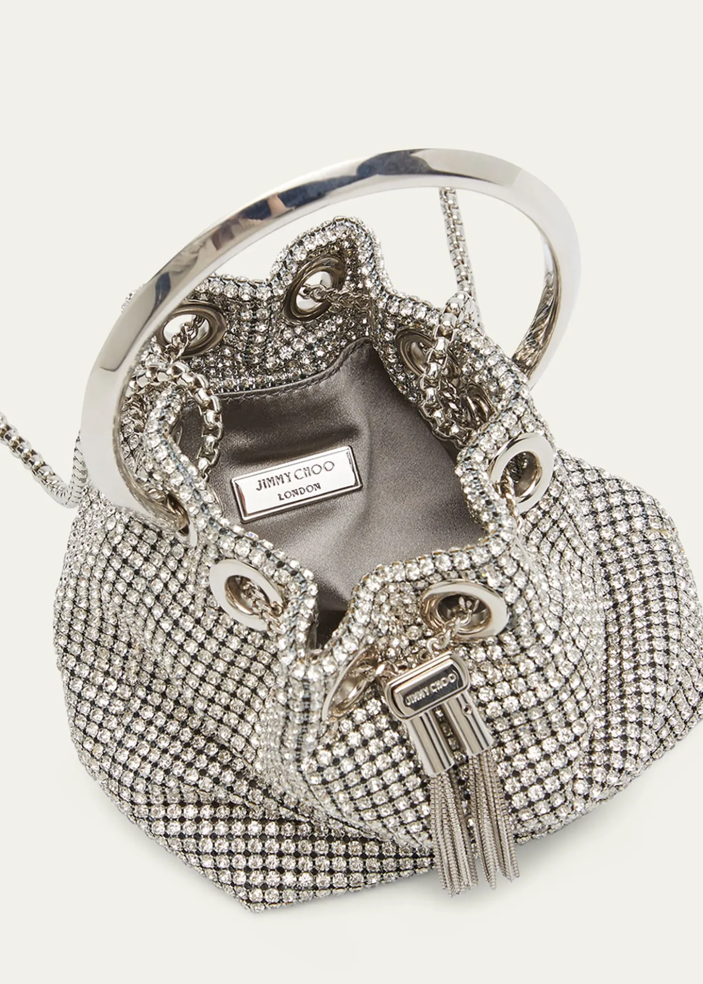 Jimmy ChooBon Bon Micro Crystal Bucket Bag
