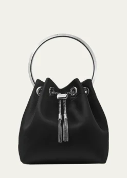 Jimmy ChooBon Bon Satin Bucket Top-Handle Bag