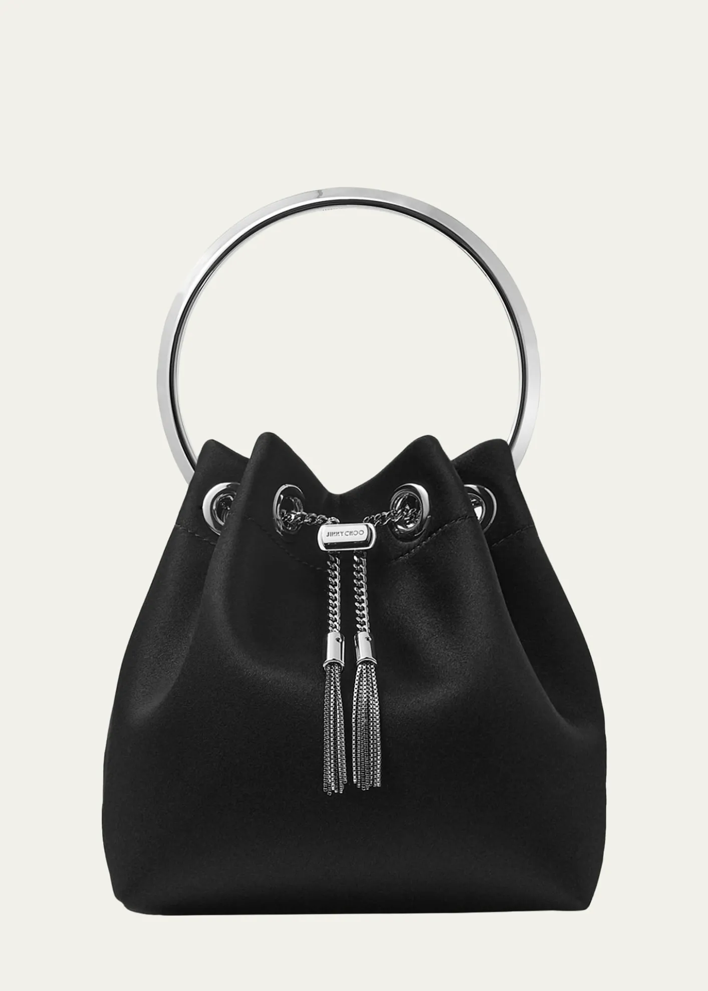 Jimmy ChooBon Bon Satin Bucket Top-Handle Bag