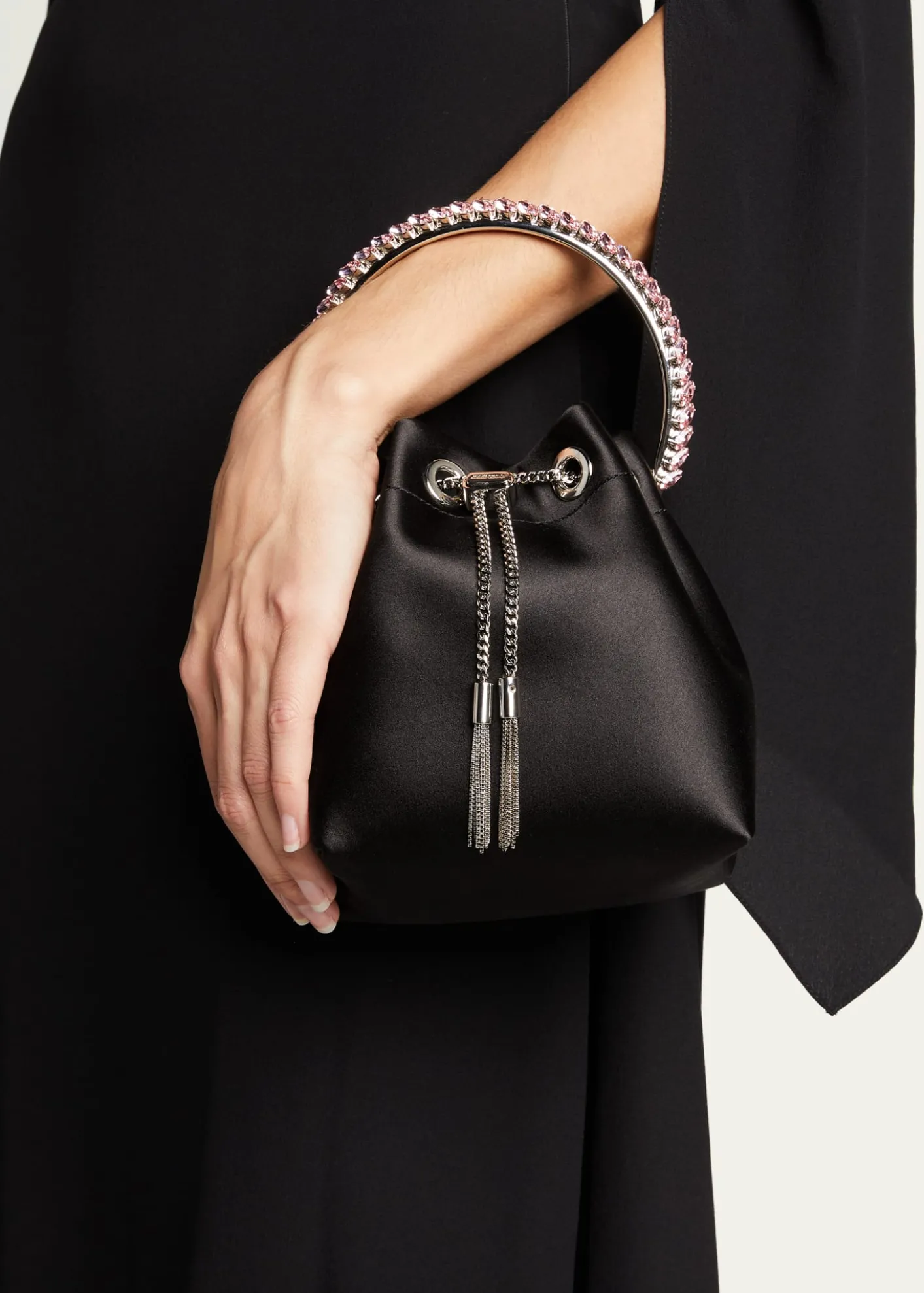 Jimmy ChooBon Bon Satin with Crystal Handle