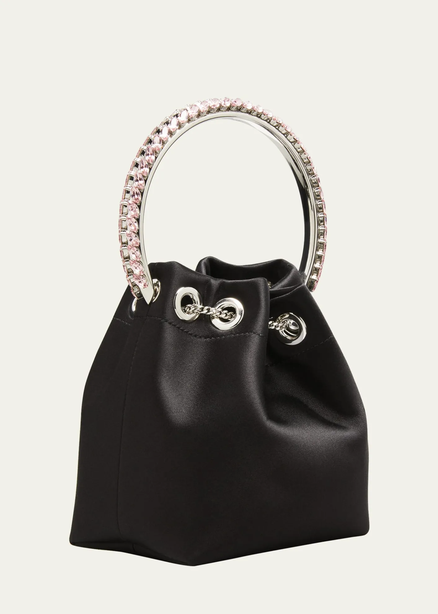 Jimmy ChooBon Bon Satin with Crystal Handle