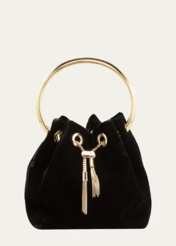Jimmy ChooBon Bon Velvet with Metal Handle