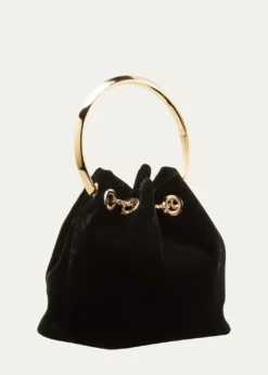 Jimmy ChooBon Bon Velvet with Metal Handle
