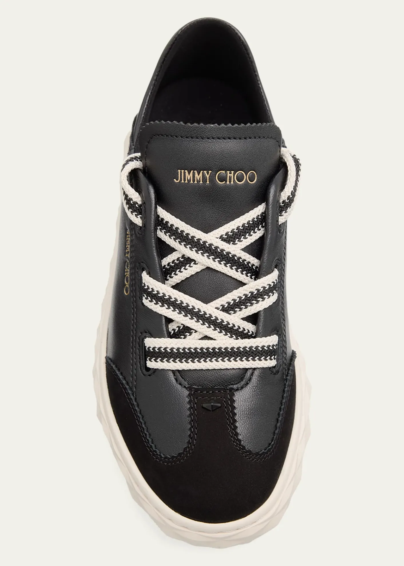 Jimmy ChooDiamond Light Flex Mixed Leather Low-Top Sneakers
