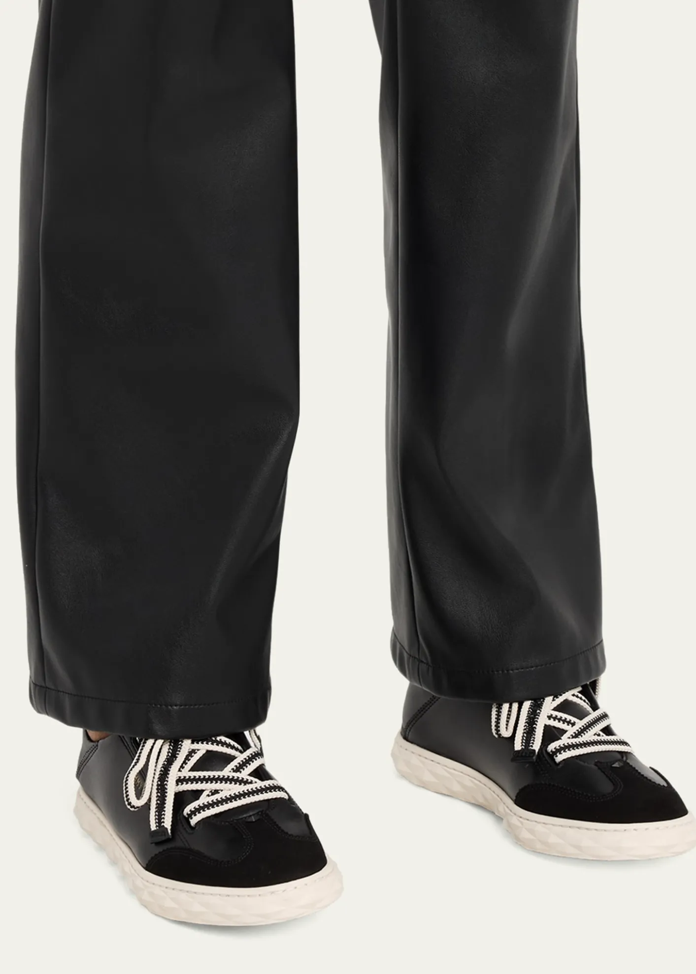 Jimmy ChooDiamond Light Flex Mixed Leather Low-Top Sneakers