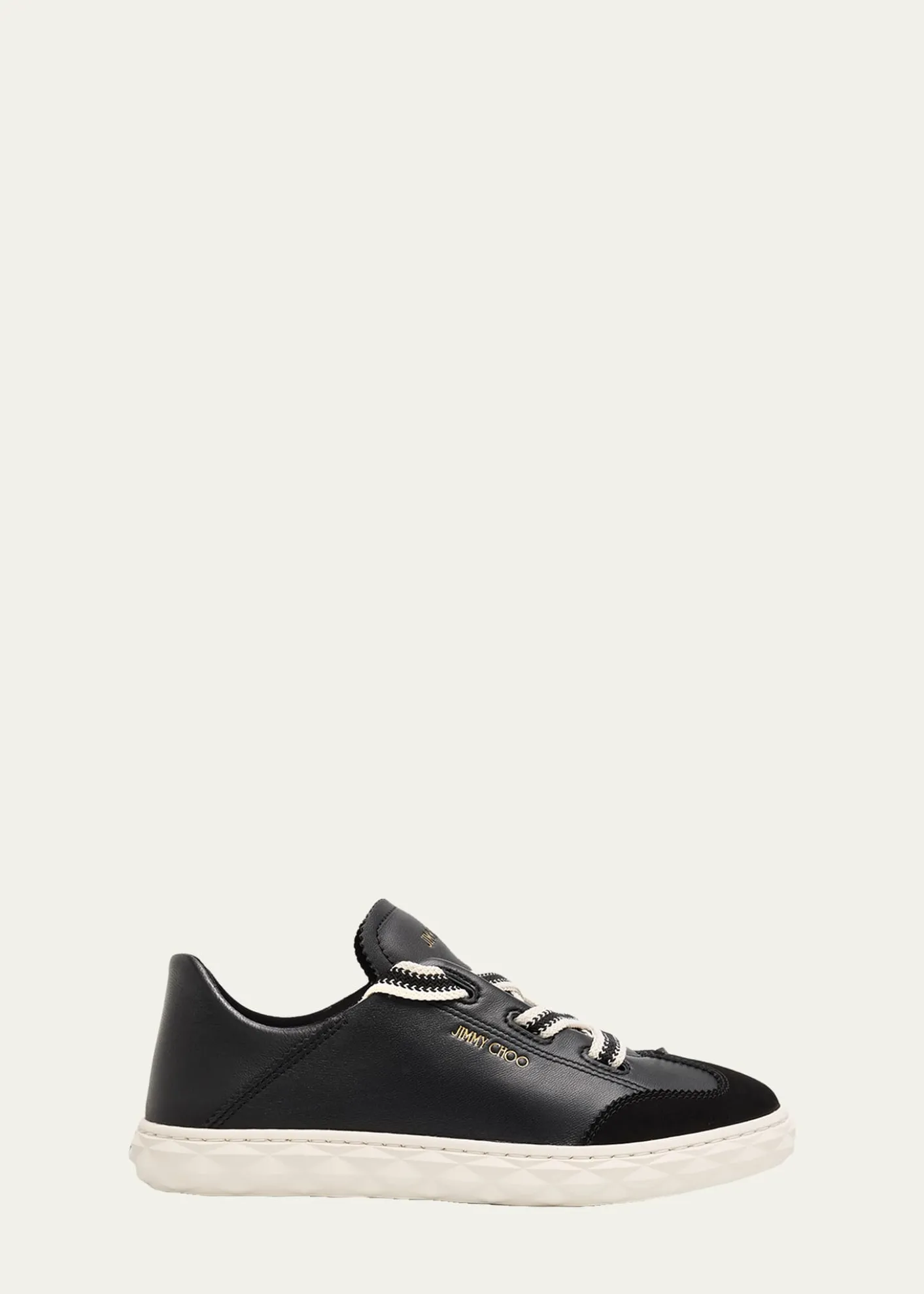 Jimmy ChooDiamond Light Flex Mixed Leather Low-Top Sneakers