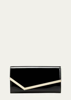 Jimmy ChooEmmie Flap Patent Leather Clutch Bag