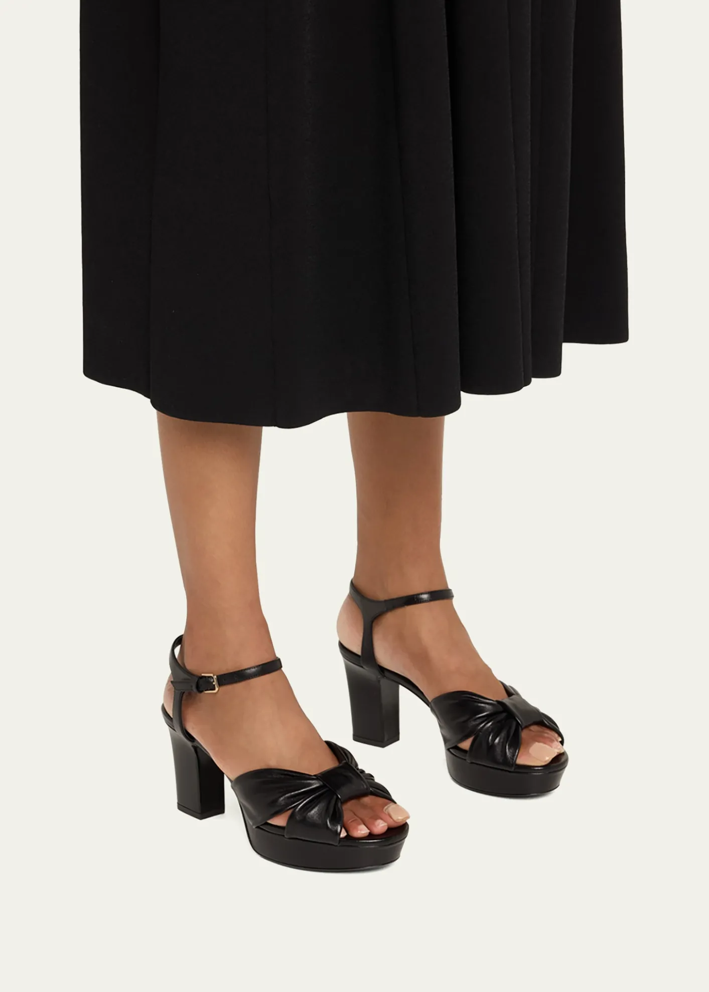 Jimmy ChooHeloise Leather Knot Platform Sandals