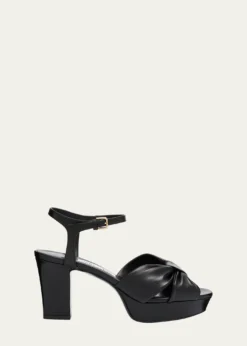 Jimmy ChooHeloise Leather Knot Platform Sandals