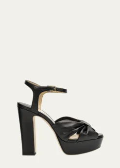 Jimmy ChooHeloise Leather Knot Platform Sandals
