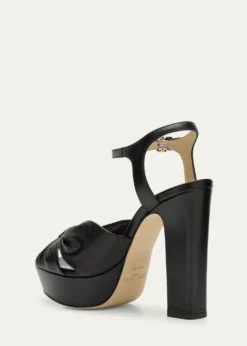 Jimmy ChooHeloise Leather Knot Platform Sandals