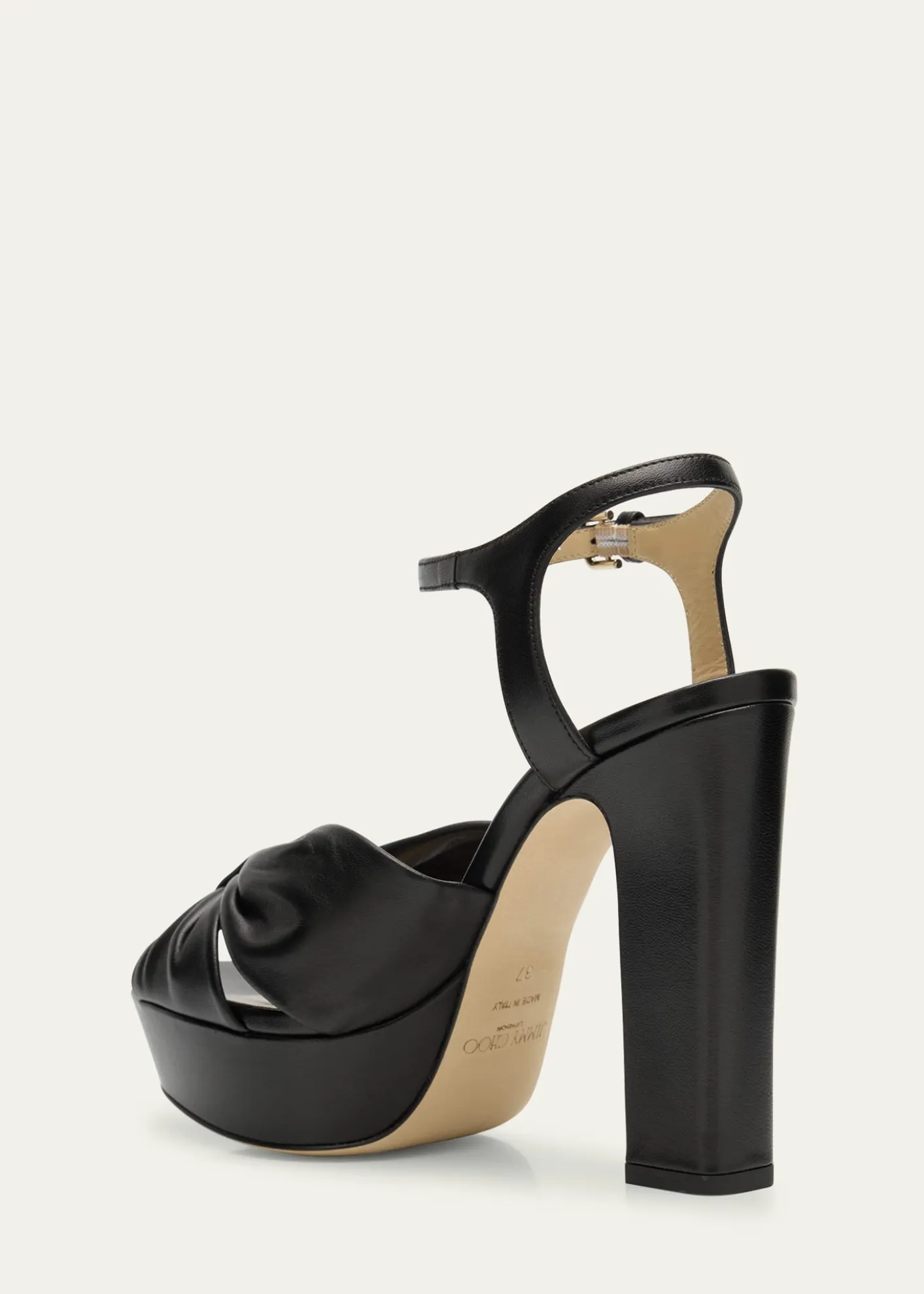 Jimmy ChooHeloise Leather Knot Platform Sandals