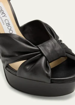 Jimmy ChooHeloise Leather Knot Platform Sandals