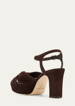 Jimmy ChooHeloise Suede Knot Platform Sandals