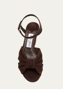Jimmy ChooHeloise Suede Knot Platform Sandals
