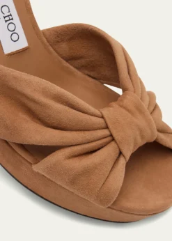 Jimmy ChooHeloise Suede Knot Platform Sandals