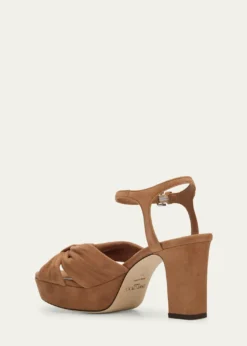 Jimmy ChooHeloise Suede Knot Platform Sandals