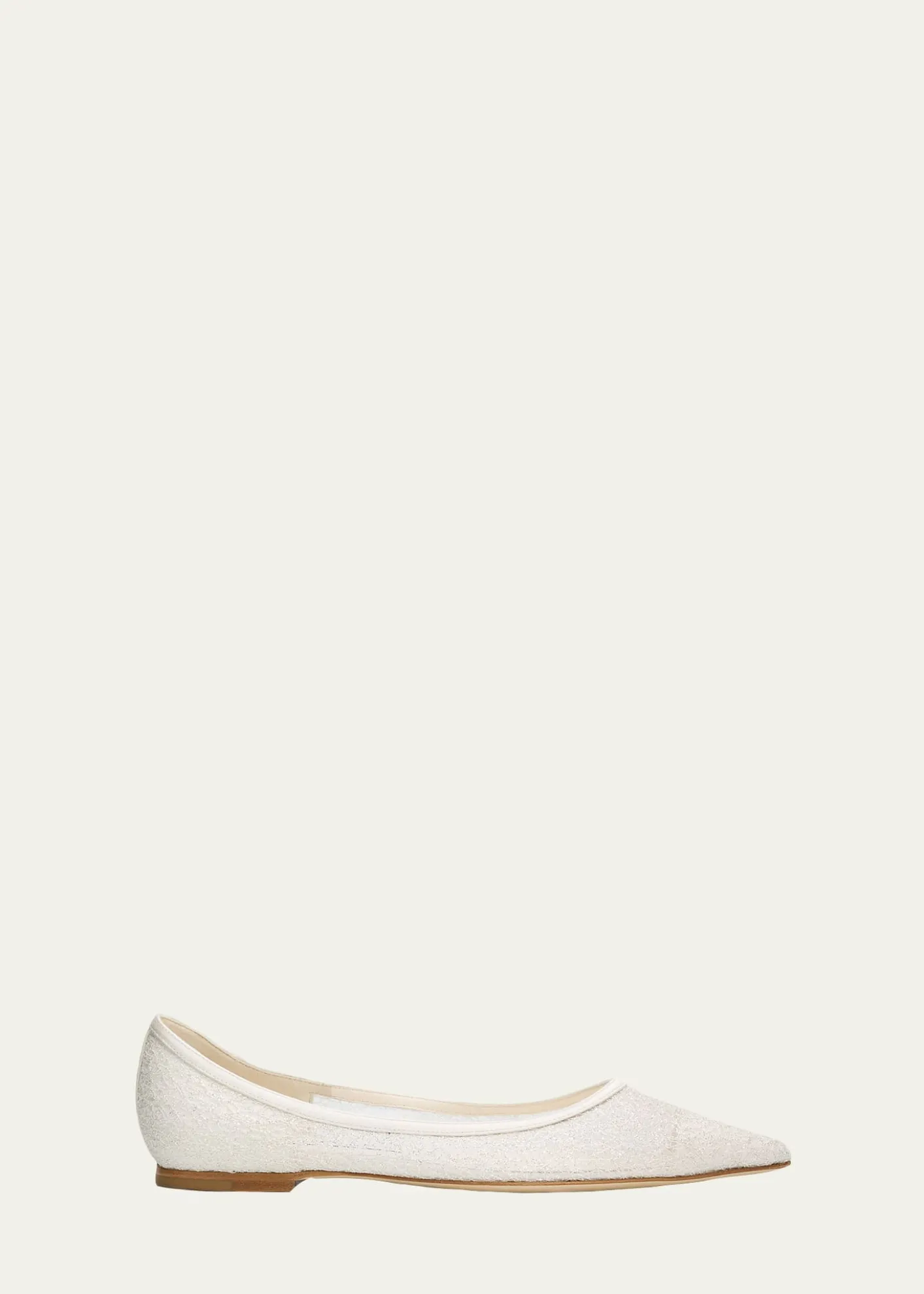 Jimmy ChooLove Floral Lace Pointed-Toe Flats