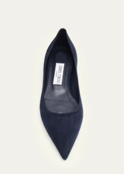 Jimmy ChooLove Suede Pointed-Toe Flats