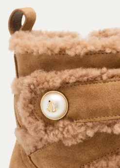 Jimmy ChooMeena Suede and Shearling Zip Ankle Boots